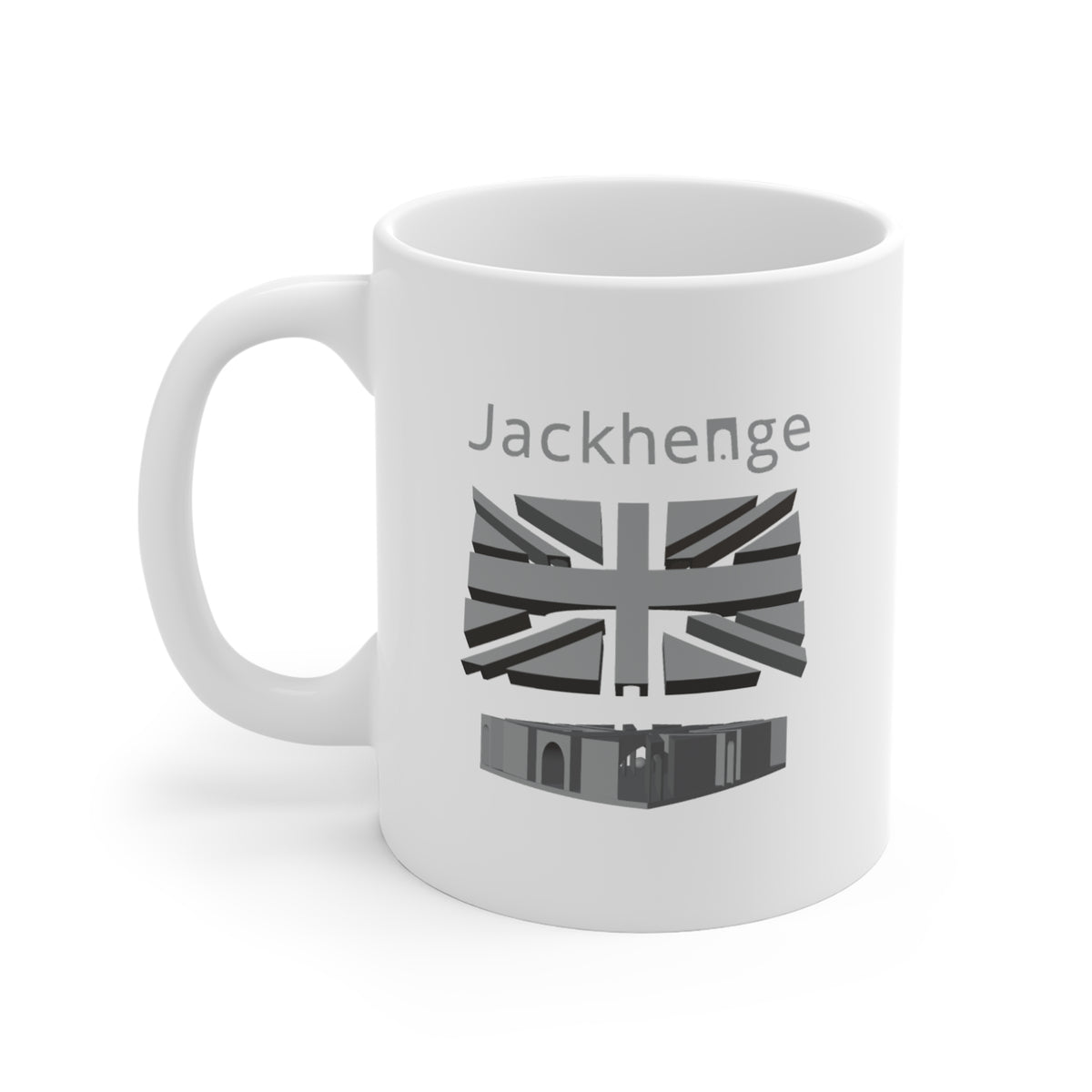 Jackhenge monument mug white