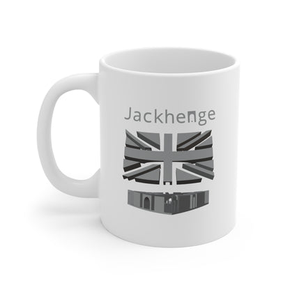Jackhenge monument mug white