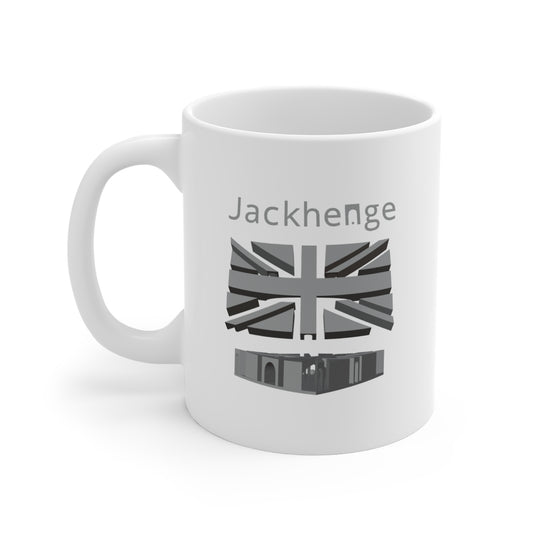 Jackhenge monument mug white