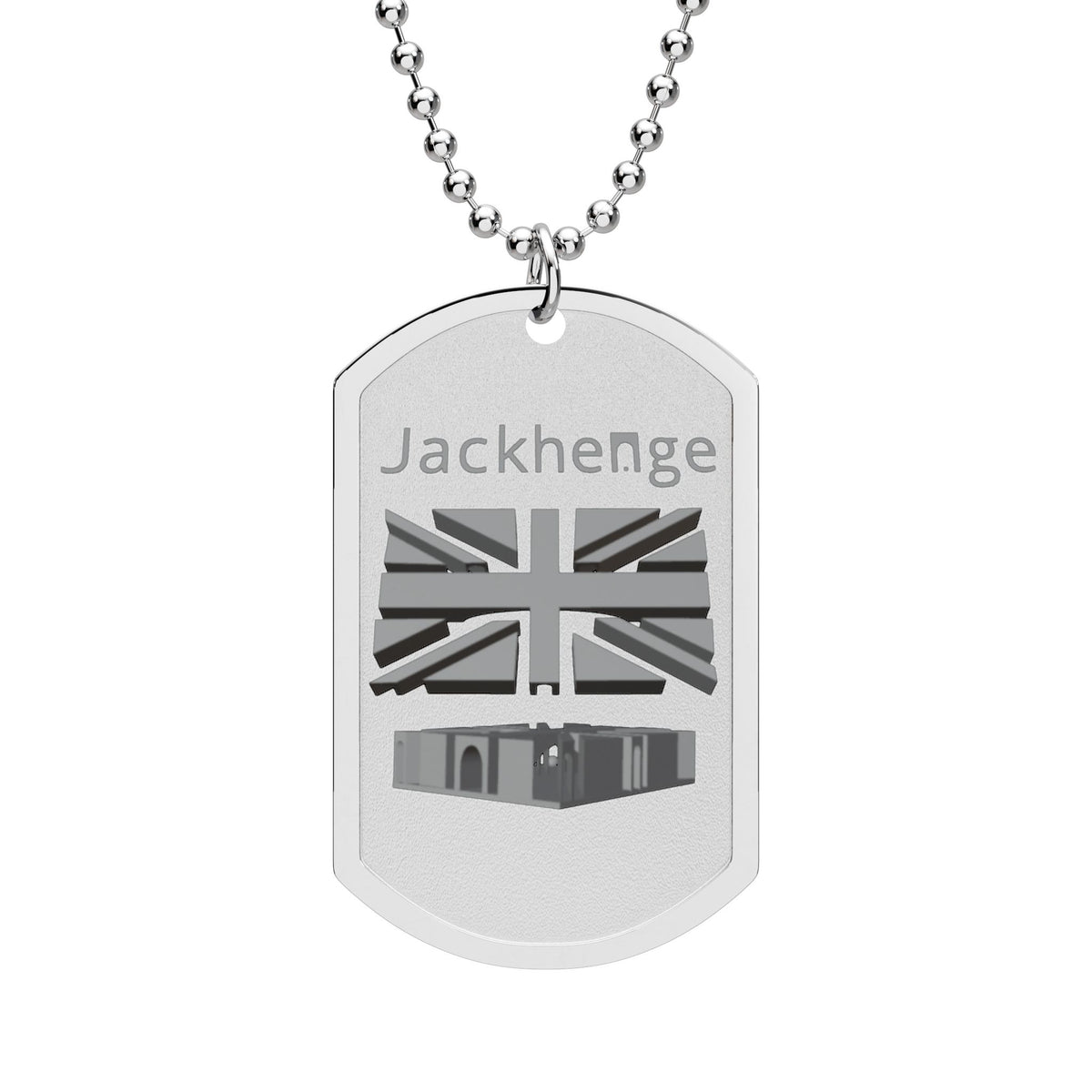 Jackhenge monument military style pendant dog tag Necklace