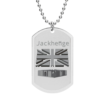 Jackhenge monument military style pendant dog tag Necklace