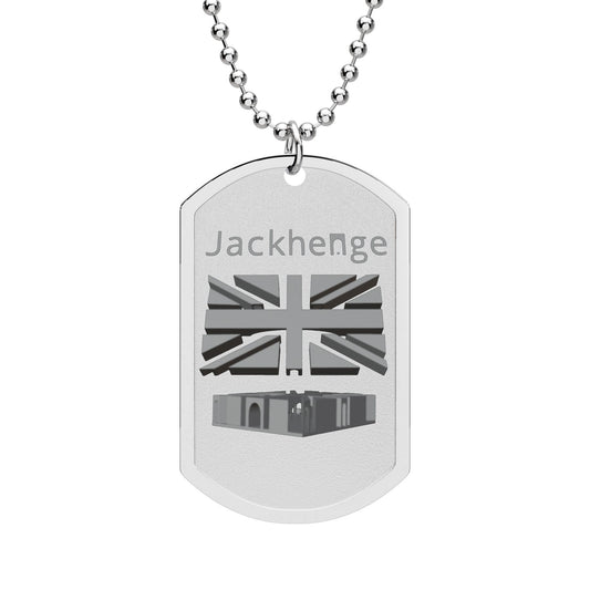 Jackhenge monument military style pendant dog tag Necklace
