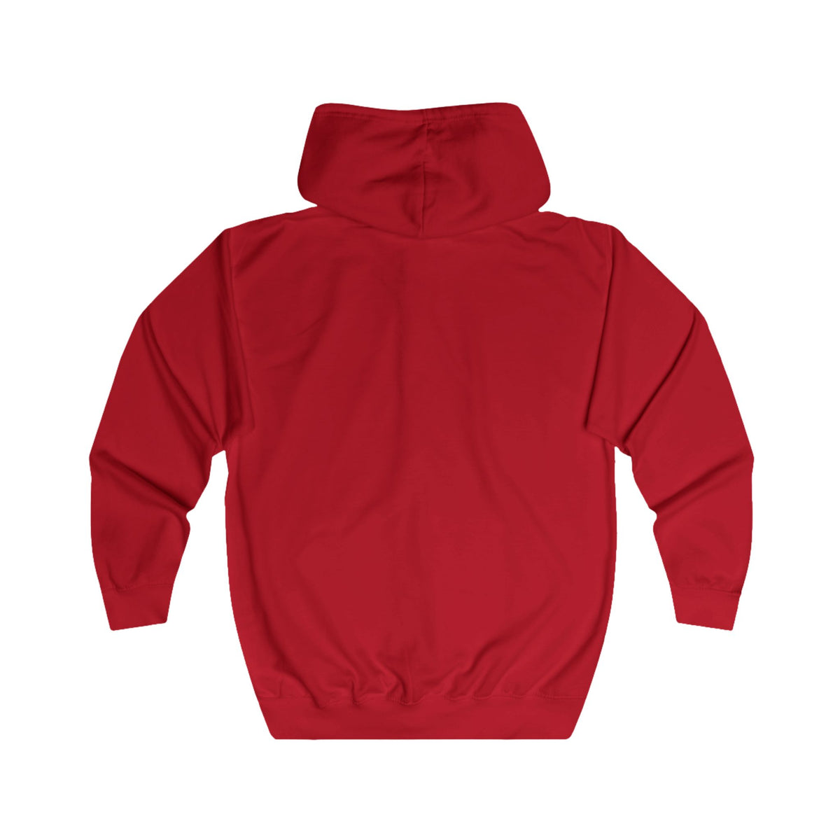 Jackhenge full zip hoodie red from the back