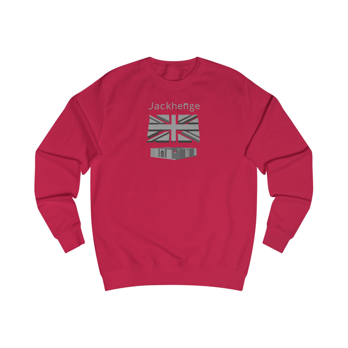 Jackhenge monument sweatshirt red