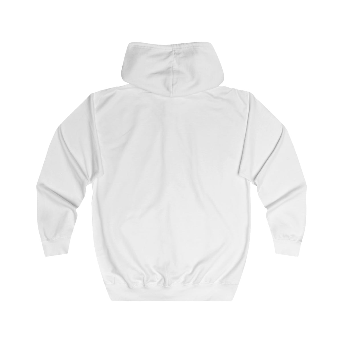 Jackhenge full zip hoodie white from the back