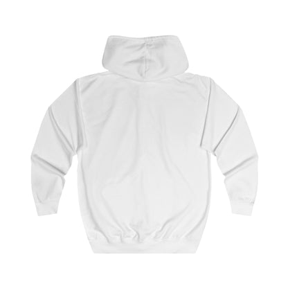 Jackhenge full zip hoodie white from the back