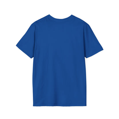 Jackhenge monument t-shirt blue from the back