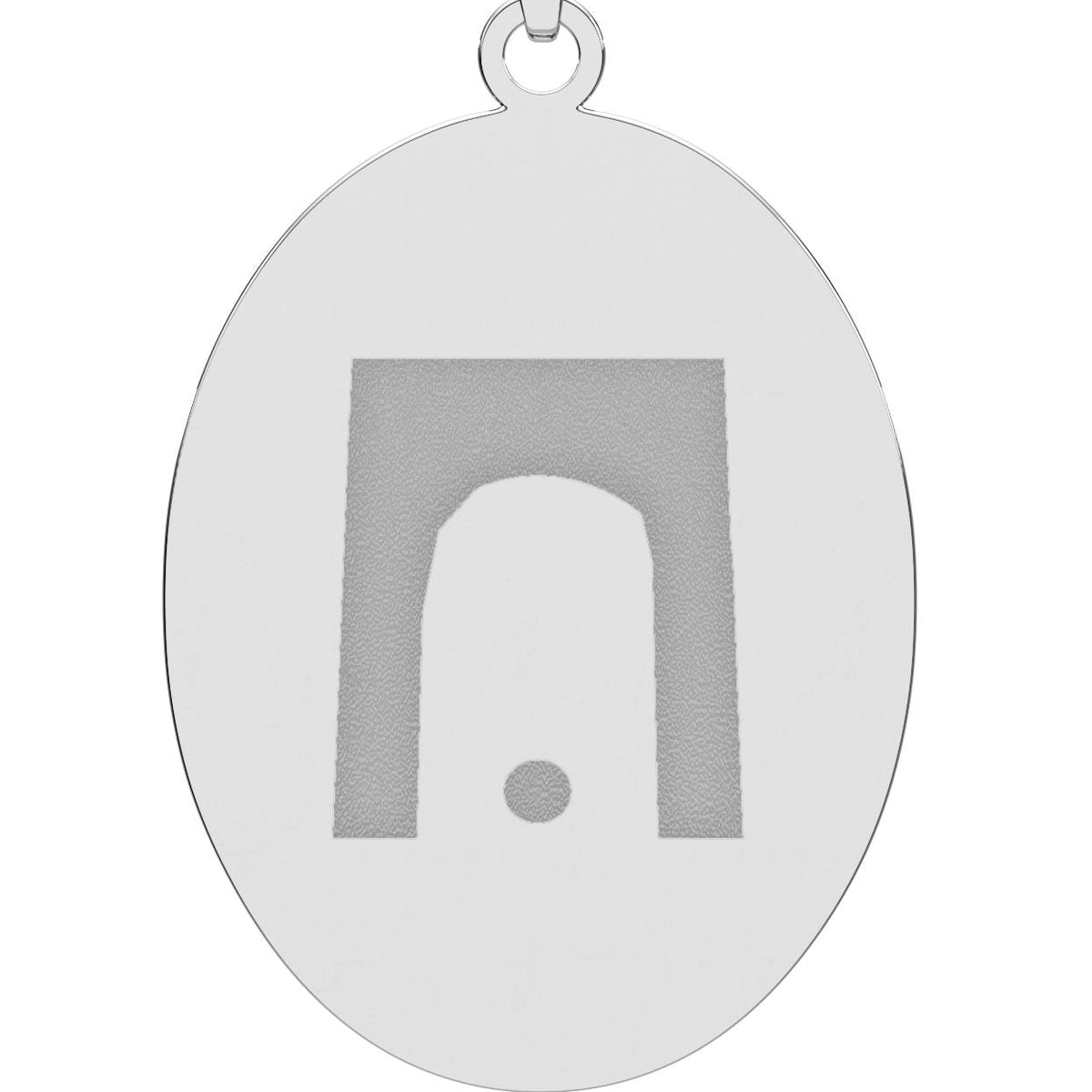 Jackhenge arch and sun oval pendant necklace close up