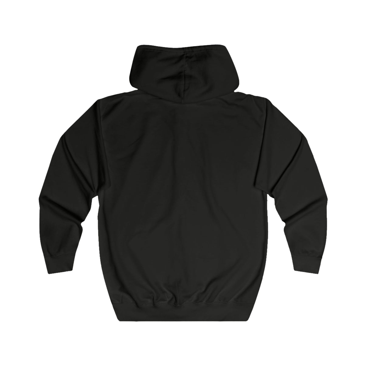 Jackhenge full zip hoodie black from the back