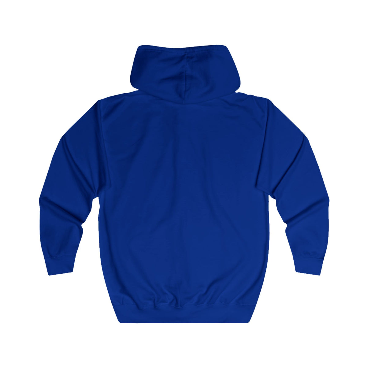 Jackhenge full zip hoodie blue from the back