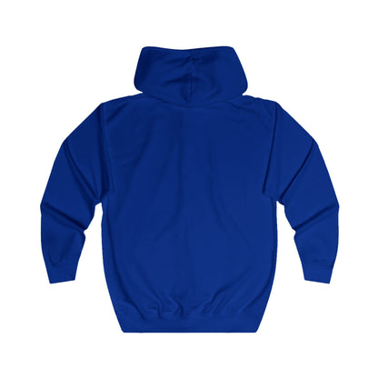 Jackhenge full zip hoodie blue from the back